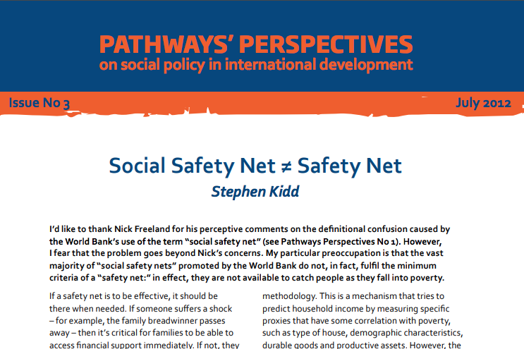 Economic safety net examples picture